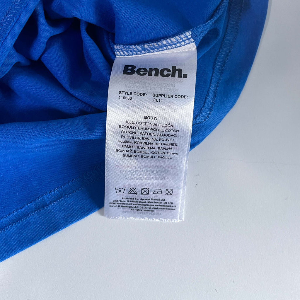 Vintage Kids 11-12yrs plain blue Bench tees in S|L25 W16|SKU 6487