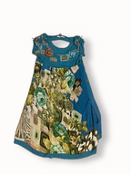 Rubynee Vintage y2k Soggo Paris floral womens blue summer Dress