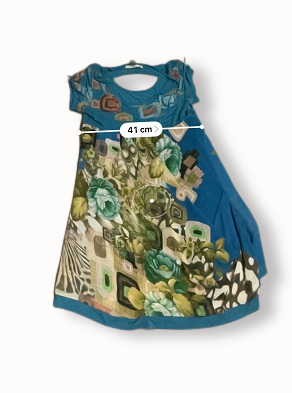 Rubynee Vintage y2k Soggo Paris floral womens blue summer Dress