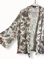 Rubynee Vintage y2k Parfois floral patterned white silk shirt