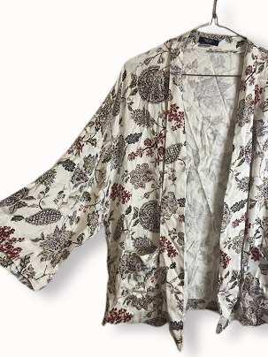 Rubynee Vintage y2k Parfois floral patterned white silk shirt