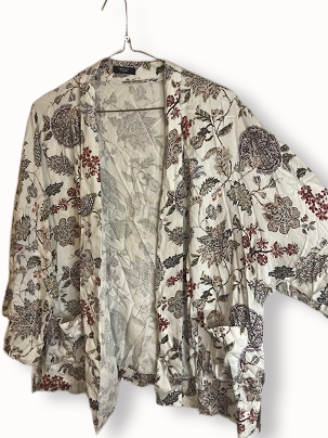 Rubynee Vintage y2k Parfois floral patterned white silk shirt