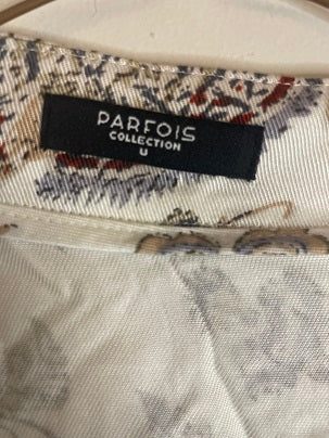 Rubynee Vintage y2k Parfois floral patterned white silk shirt