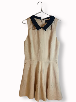Rubynee Vintage y2k Topshop black butterfly neck cream dress
