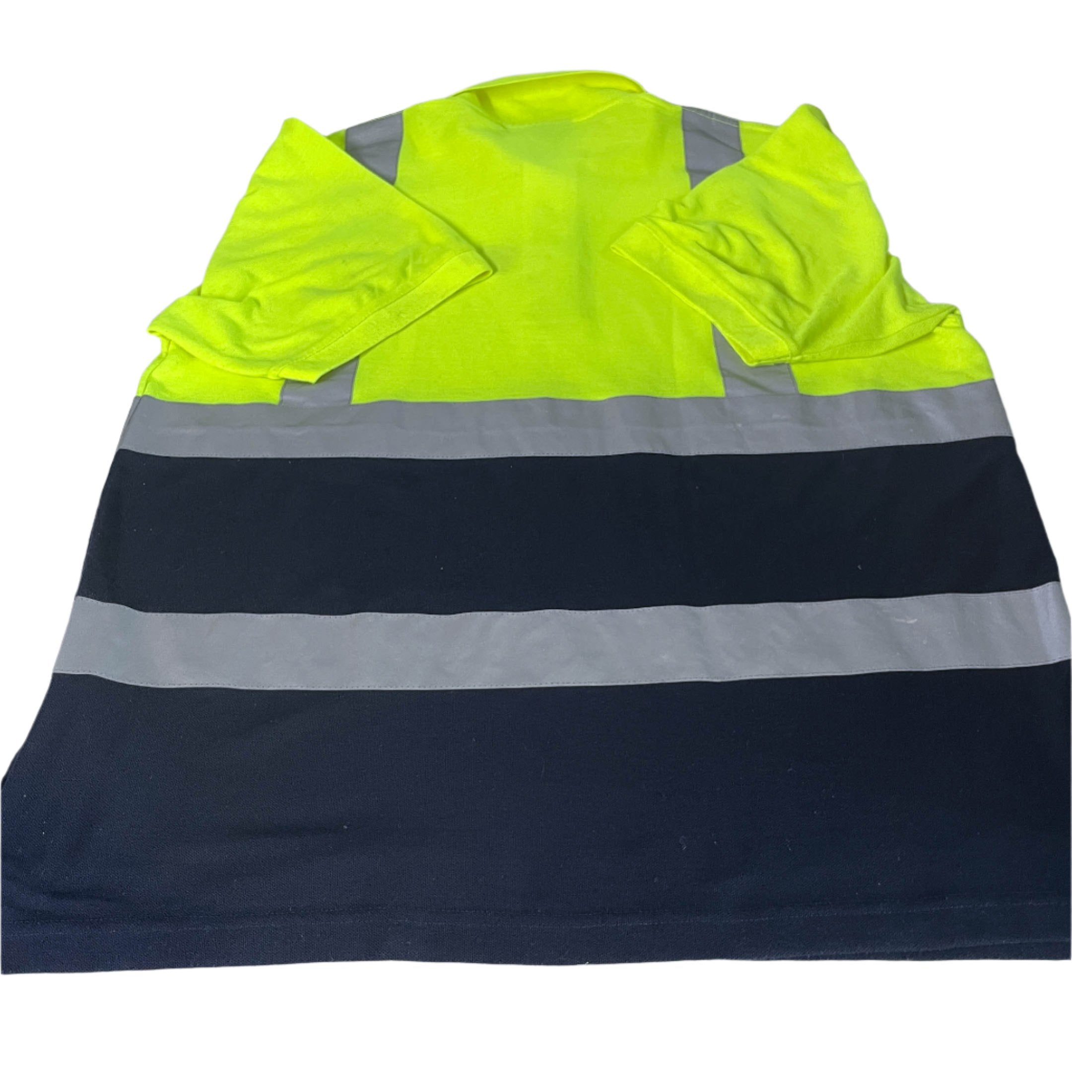 Mens Supertouch Gilean logo yellow & navy colourblock polo shirt in L|L29 W24|SKU 6490