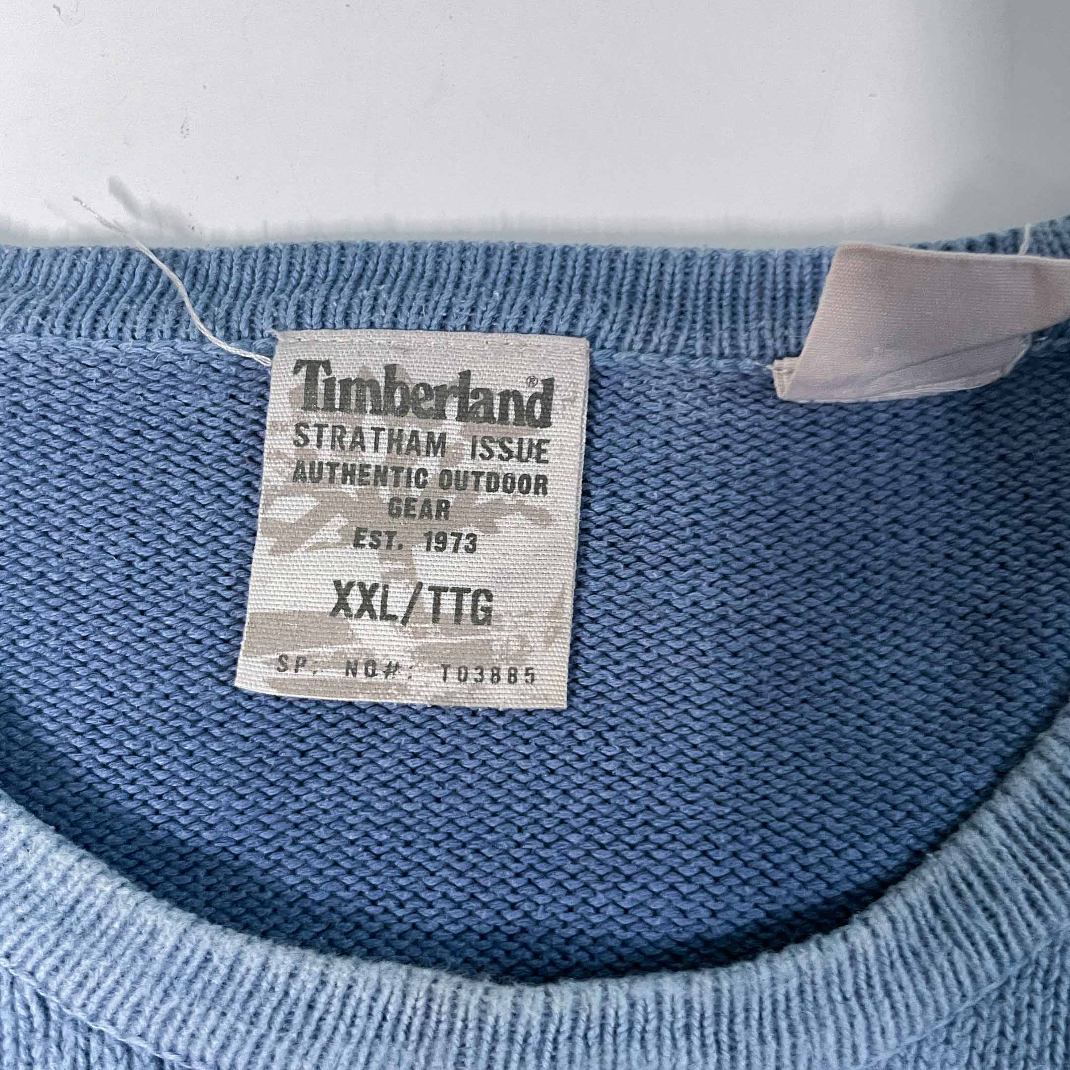 Vintage men blue Timberland oversize sweatshirt in XXL|L29 W22|SKU 6491