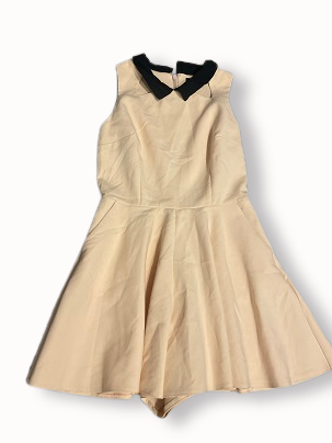 Rubynee Vintage y2k Topshop black butterfly neck cream dress
