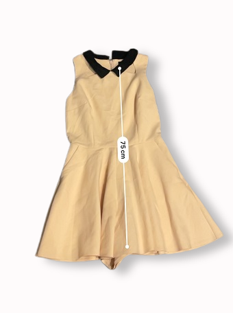 Rubynee Vintage y2k Topshop black butterfly neck cream dress
