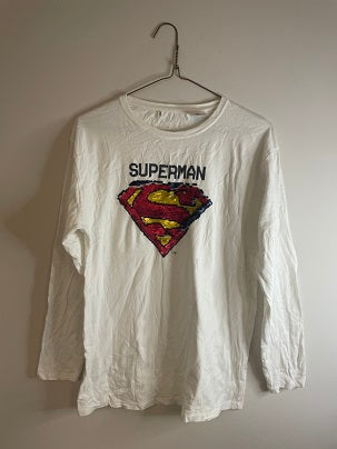 Rubynee Vintage y2k white superman t-shirts