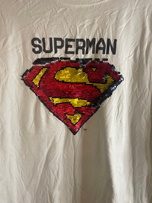 Rubynee Vintage y2k white superman t-shirts