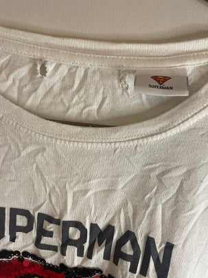 Rubynee Vintage y2k white superman t-shirts