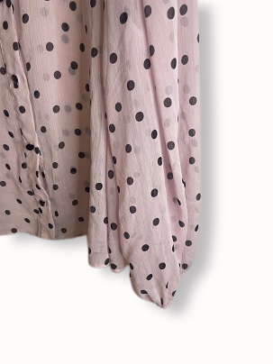 Rubynee Vintage y2k Pink spot long sleeve women shirt