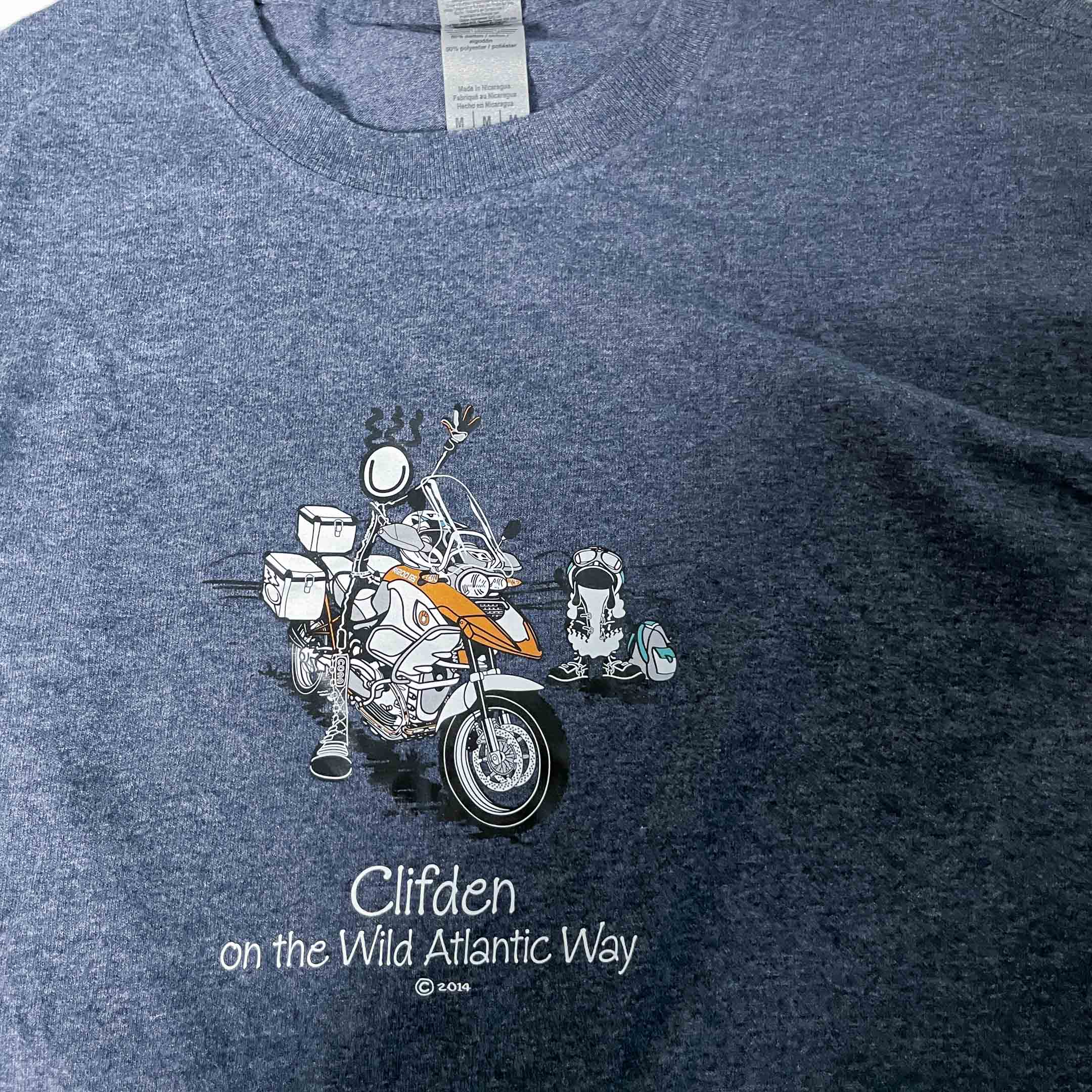 Vintage men grey Clifden graphics short sleeve tees in M|SKU 6495