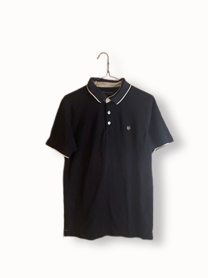 Rubynee Vintage y2k Jack & Jones blue mens short sleeve polo shirts