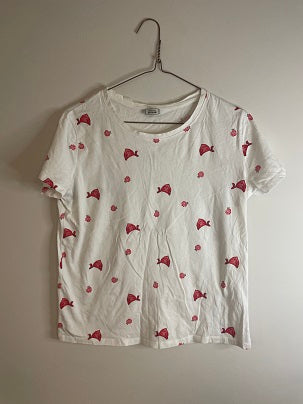 Rubynee Vintage y2k Pimkie white tshirts with small printed motifs