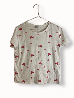 Rubynee Vintage y2k Pimkie white tshirts with small printed motifs