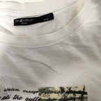 Vintage men PiazzaItalaia graphics white tees in L| L28 W21|SKU 6498