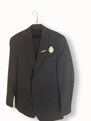 Rubynee Vintage y2k Vanheusen Mens grey pinstripe suit