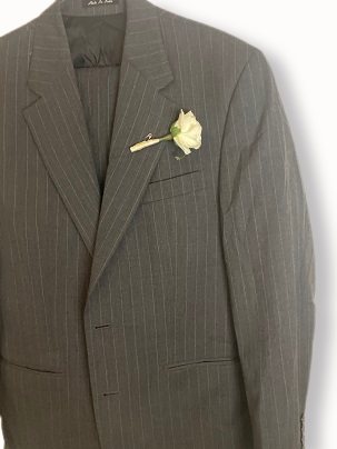 Rubynee Vintage y2k Vanheusen Mens grey pinstripe suit