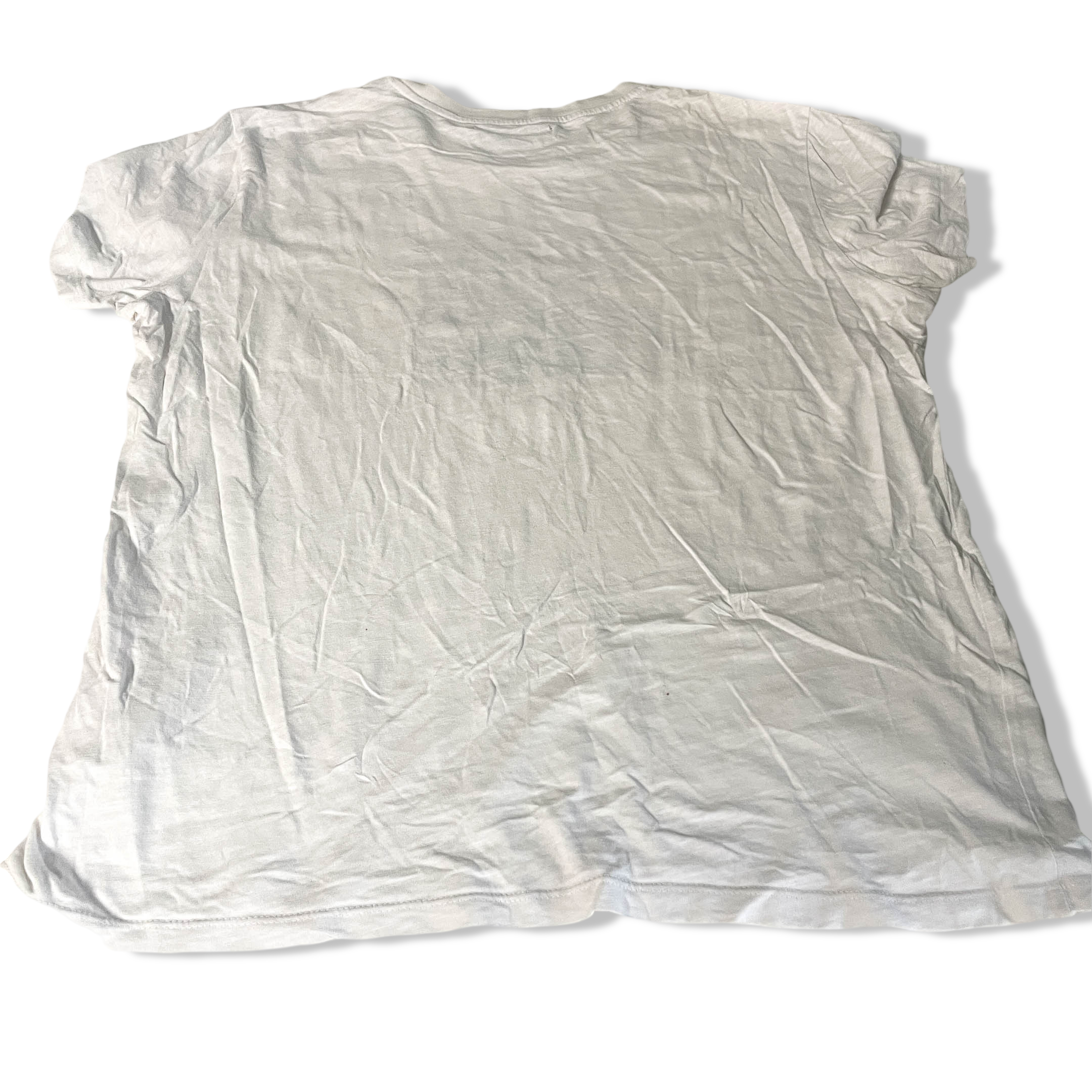 Vintage men PiazzaItalaia graphics white tees in L| L28 W21|SKU 6498