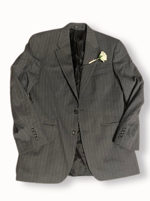 Rubynee Vintage y2k Vanheusen Mens grey pinstripe suit