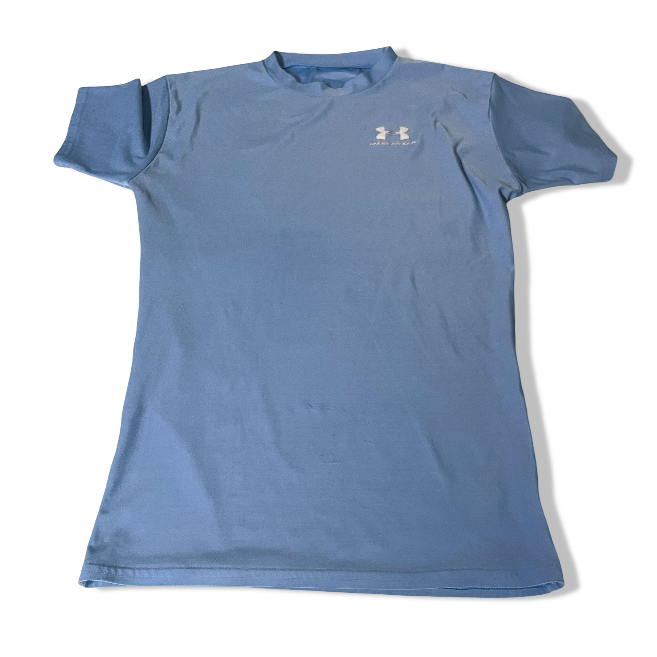 Vintage men Under Armour sky blue short sleeve tees in S| SKU 6500