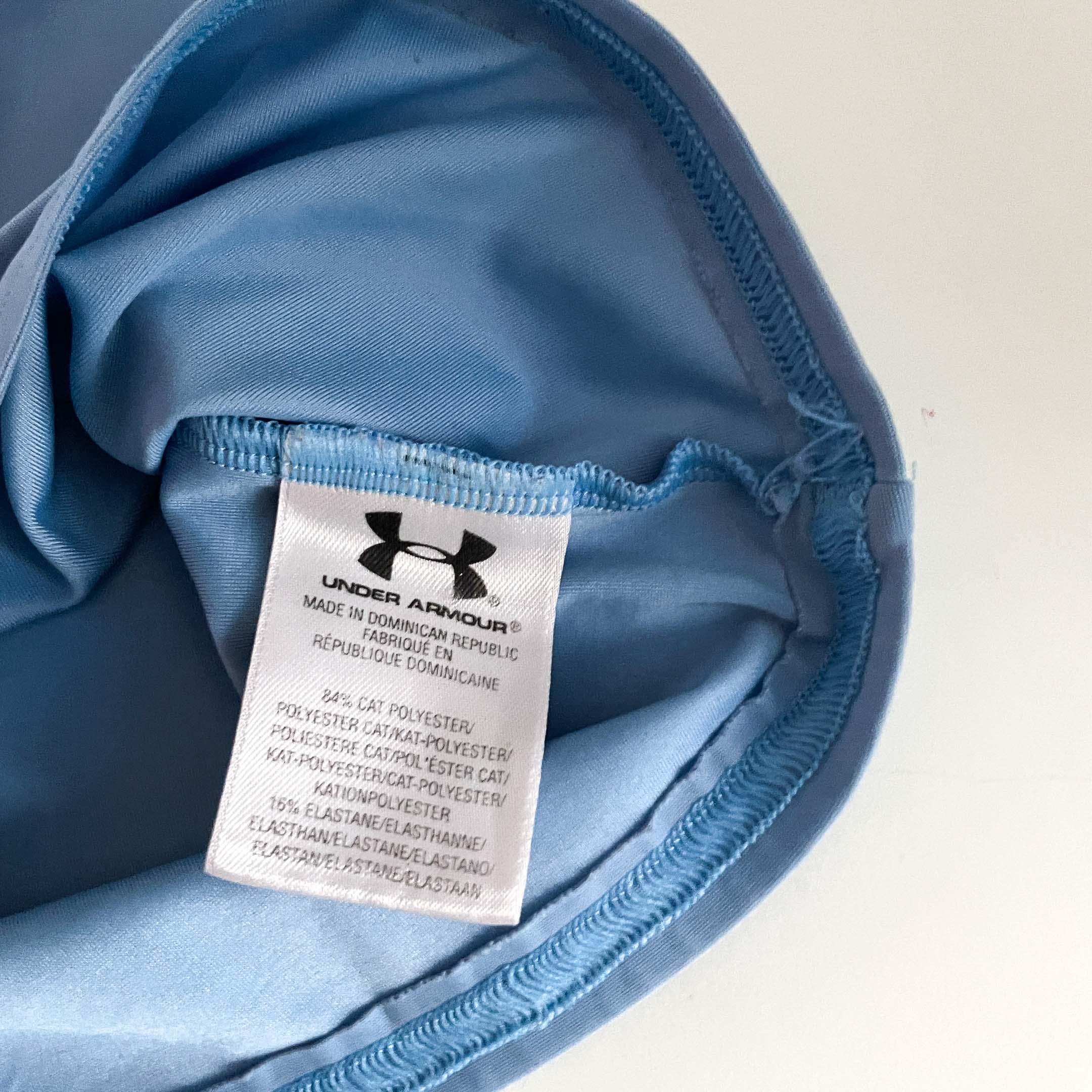 Vintage men Under Armour sky blue short sleeve tees in S| SKU 6500