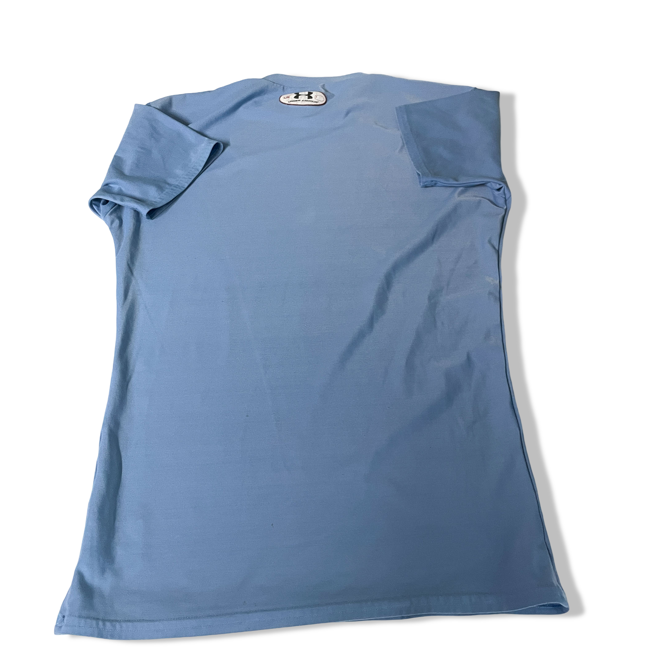 Vintage men Under Armour sky blue short sleeve tees in S| SKU 6500