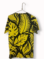 Rubynee Vintage y2k Zara Man yellow and black leaf pattern t-shirt