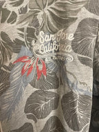 Rubynee Vintage y2k America today leaf print grey zip up hoodie