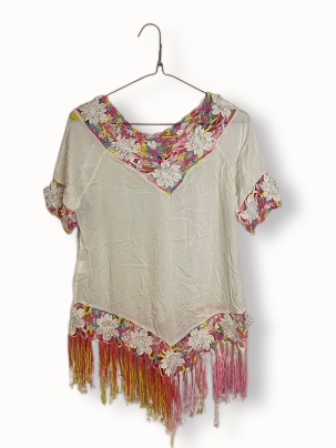 Rubynee Vintage y2k white beach ladies top