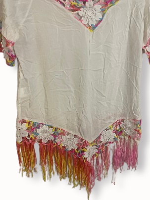 Rubynee Vintage y2k white beach ladies top
