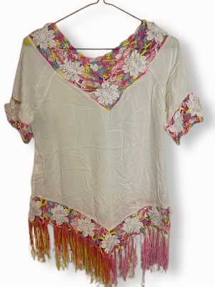 Rubynee Vintage y2k white beach ladies top