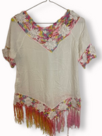 Rubynee Vintage y2k white beach ladies top