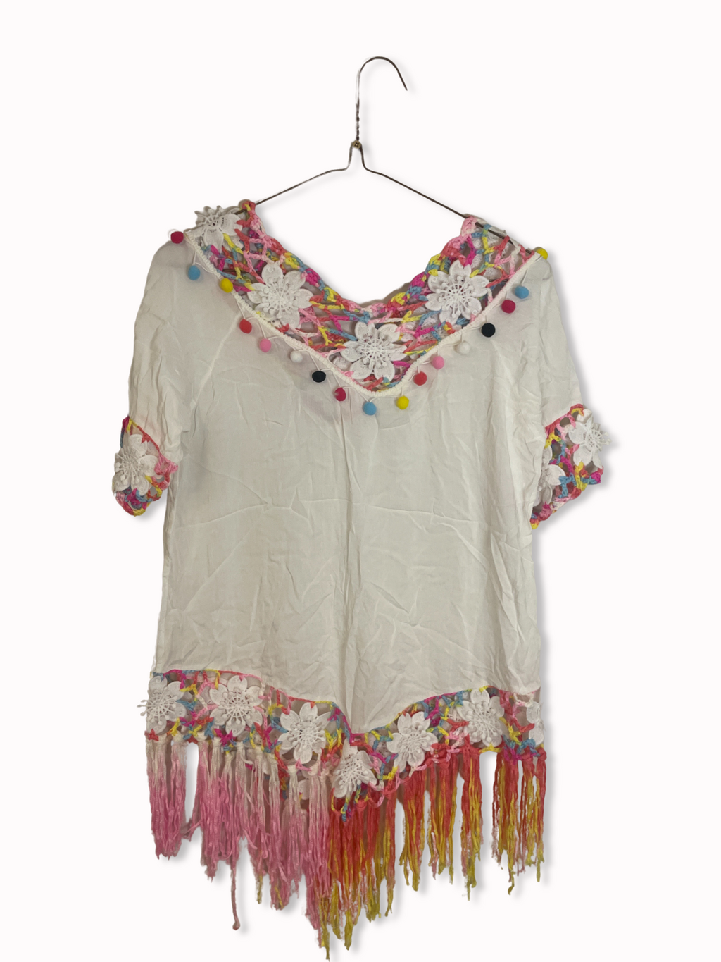 Rubynee Vintage y2k white beach ladies top