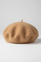 Vintage y2k Loevenich Wool beret in camel