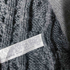 Zara Man grey cable knitted open front sweater in M|L32 W20|SKU 6501