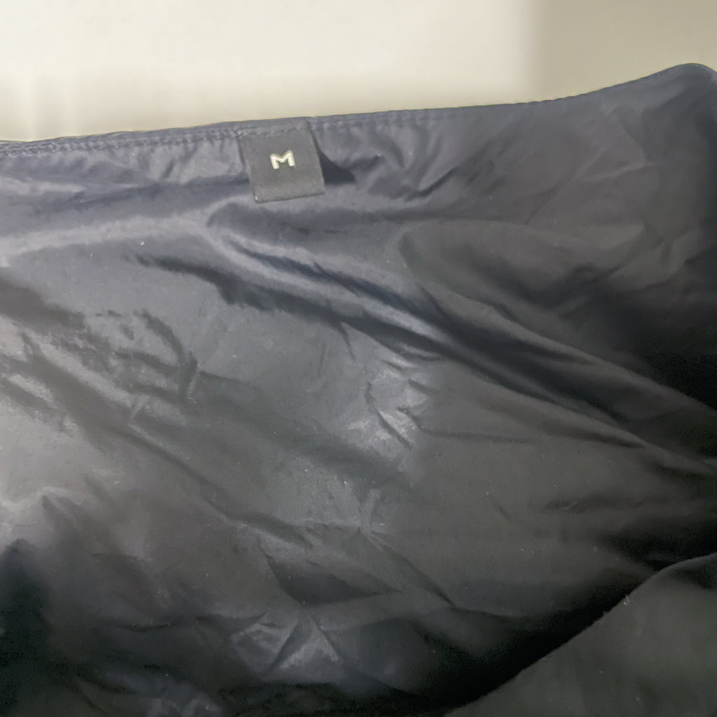 Vintage women button down puffer padded navy sleeveless jacket in S|L25 W19|SKU 6502