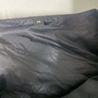 Vintage women button down puffer padded navy sleeveless jacket in S|L25 W19|SKU 6502