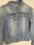 Rubynee Vintage y2k Denim jacket Bleach Washed Blue