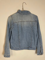 Rubynee Vintage y2k Denim jacket Bleach Washed Blue