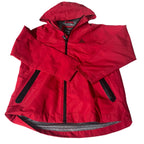Vintage Kids 10yrs Next Unlimited Tec red waterproof full zip hooded rain coat|L26W18|SKU 6505