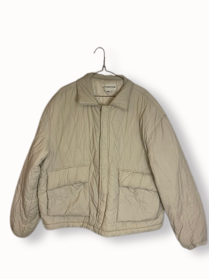 Rubynee Vintage y2k Lafudge store Puffer cream bomber jacket