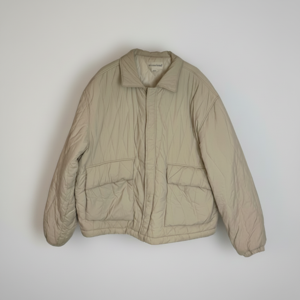 Rubynee Vintage y2k Lafudge store Puffer cream bomber jacket