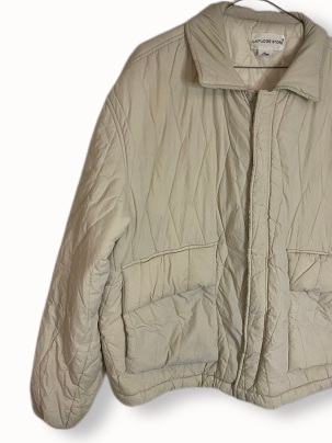 Rubynee Vintage y2k Lafudge store Puffer cream bomber jacket