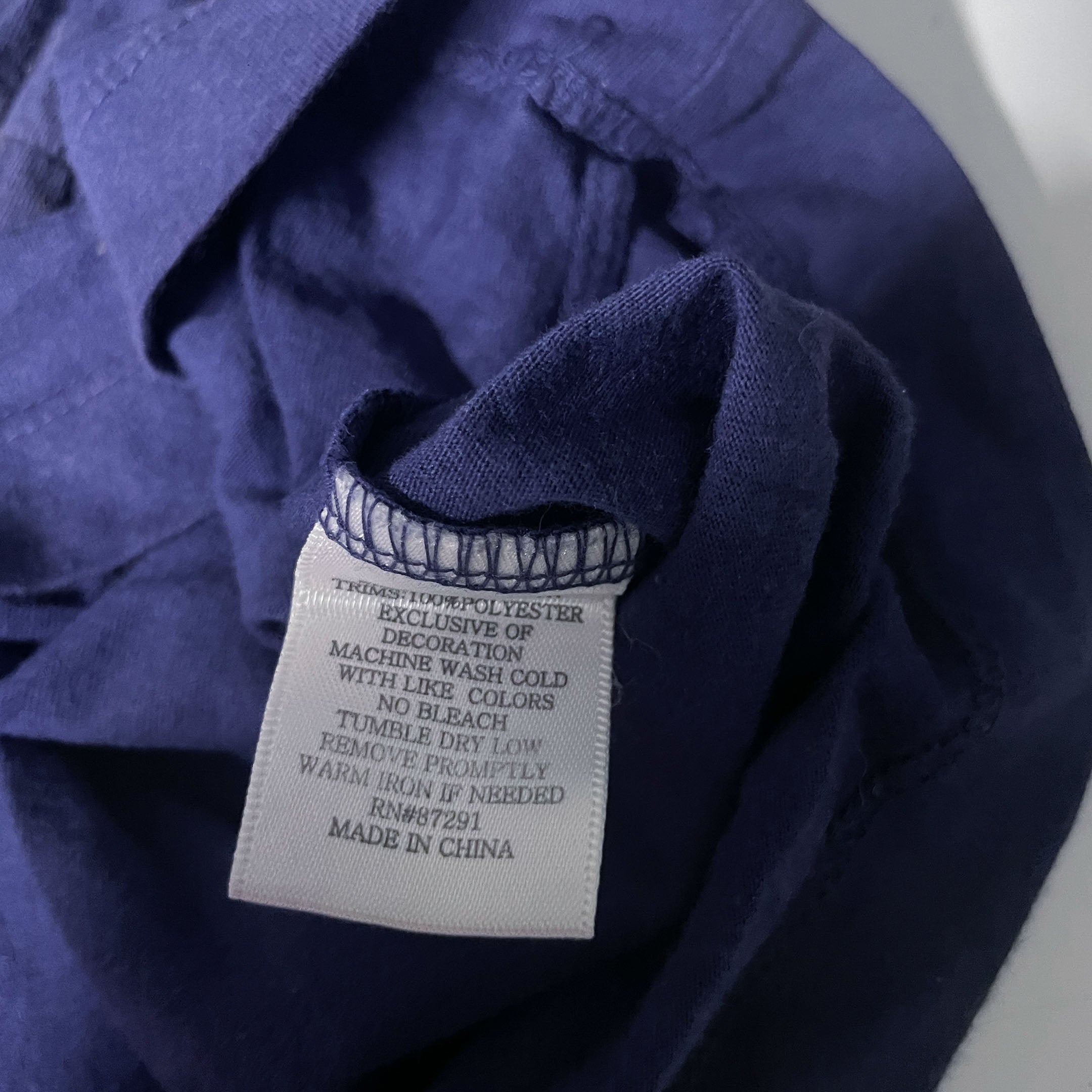 Women's JWLA Polyester blue embroidery long sleeve blouse in L|L27 W18|SKU 6508