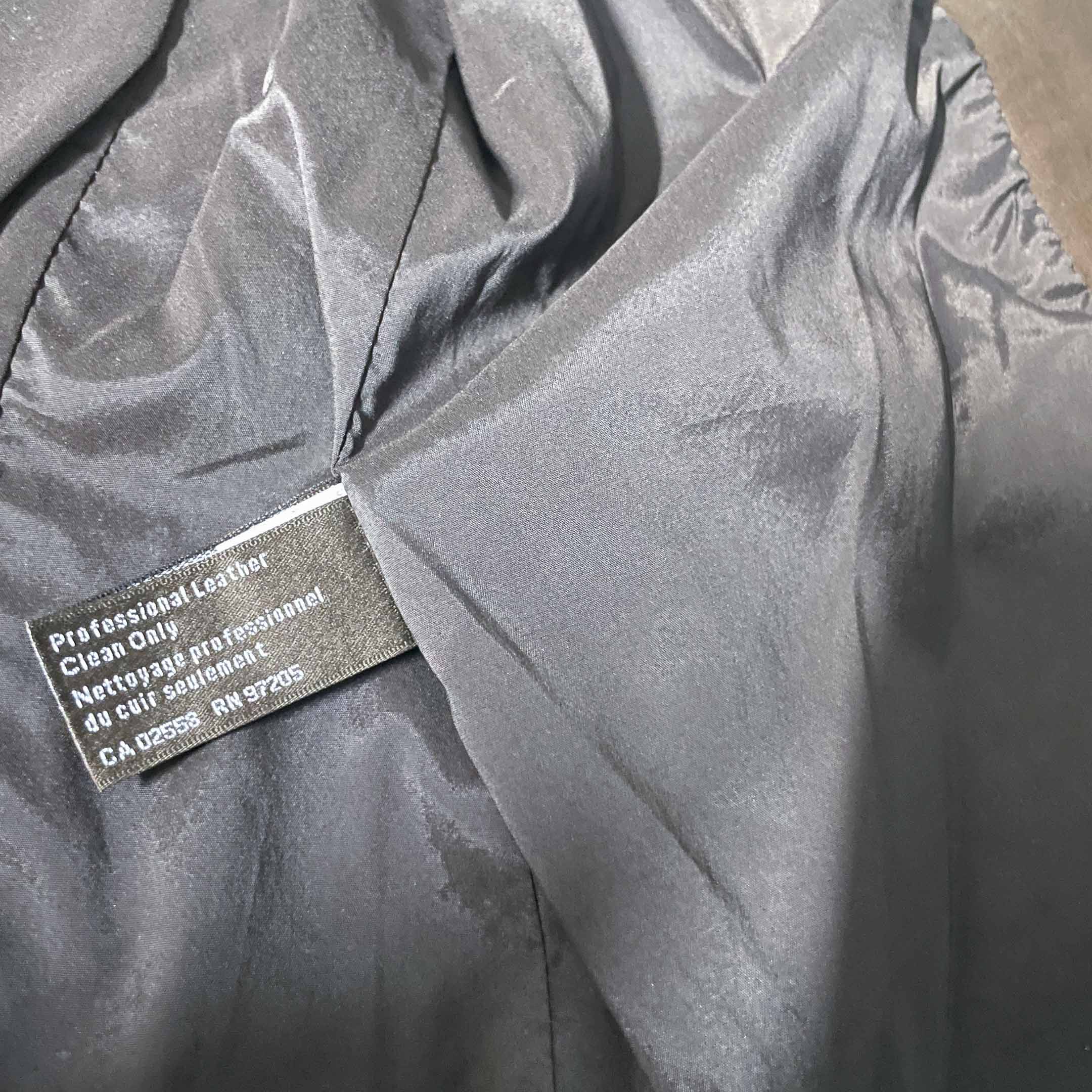 Vintage Y2K Danier brown genuine italian leather cropped biker jacket size 6/8|L24w15|SKU 6510