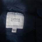 Mens Capsule outerwear navy button high neck jacket UK 14|L33 W20|SKU 6511