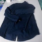 Mens Capsule outerwear navy button high neck jacket UK 14|L33 W20|SKU 6511