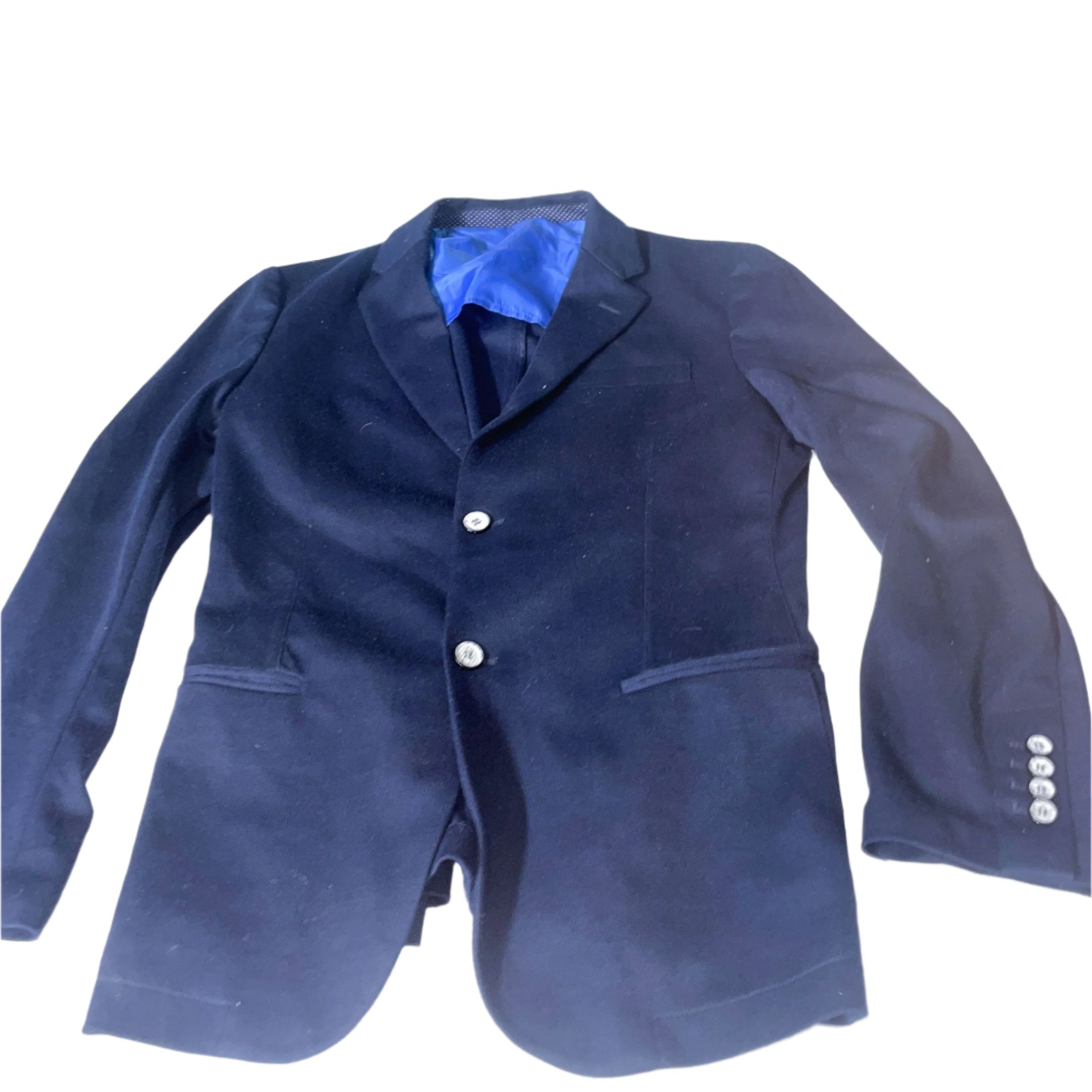 Vintage women navy single breasted two piece blazers UK14|L33 W20|SKU 6512